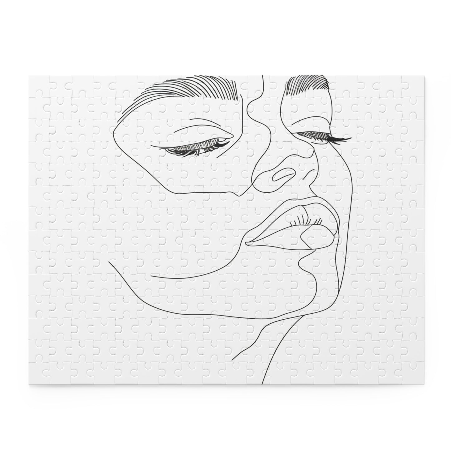 "Captivating Face Line Art Puzzle for Relaxing Fun"