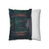 Enchanted Forest Gate with Runes — 40×40 Cushion Cover — Soft Brushed Fabric Texture Close-Up