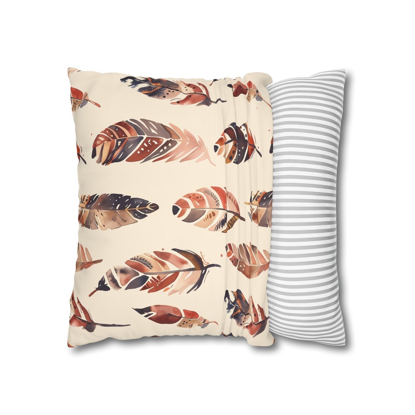 "Boho Feathers Pillowcase Collection - Cozy bohemian oasis with whimsical seamless pattern"