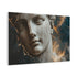 Nebula Inside a Cracked Marble Statue Stretched Canvas Wall Art