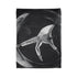 Ballet Dancer Spinning Through Gravity — Plush Fleece Throw Blanket — Folded Plush Blanket Detail