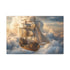 Steampunk Airship Sailing Through Clouds — Canvas Wall Art — Front Gallery-Wrapped Canvas View