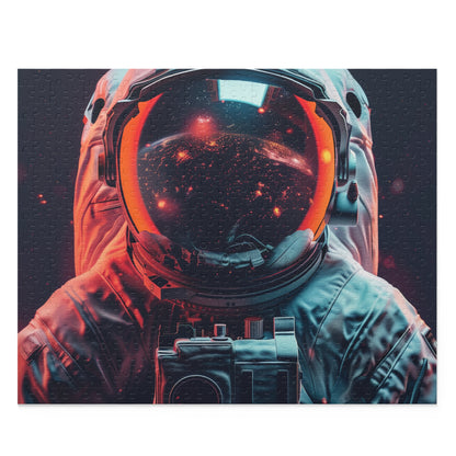 "Galactic Explorer Jigsaw Puzzle - Cosmic astronaut image, perfect for space enthusiasts and puzzle lovers"