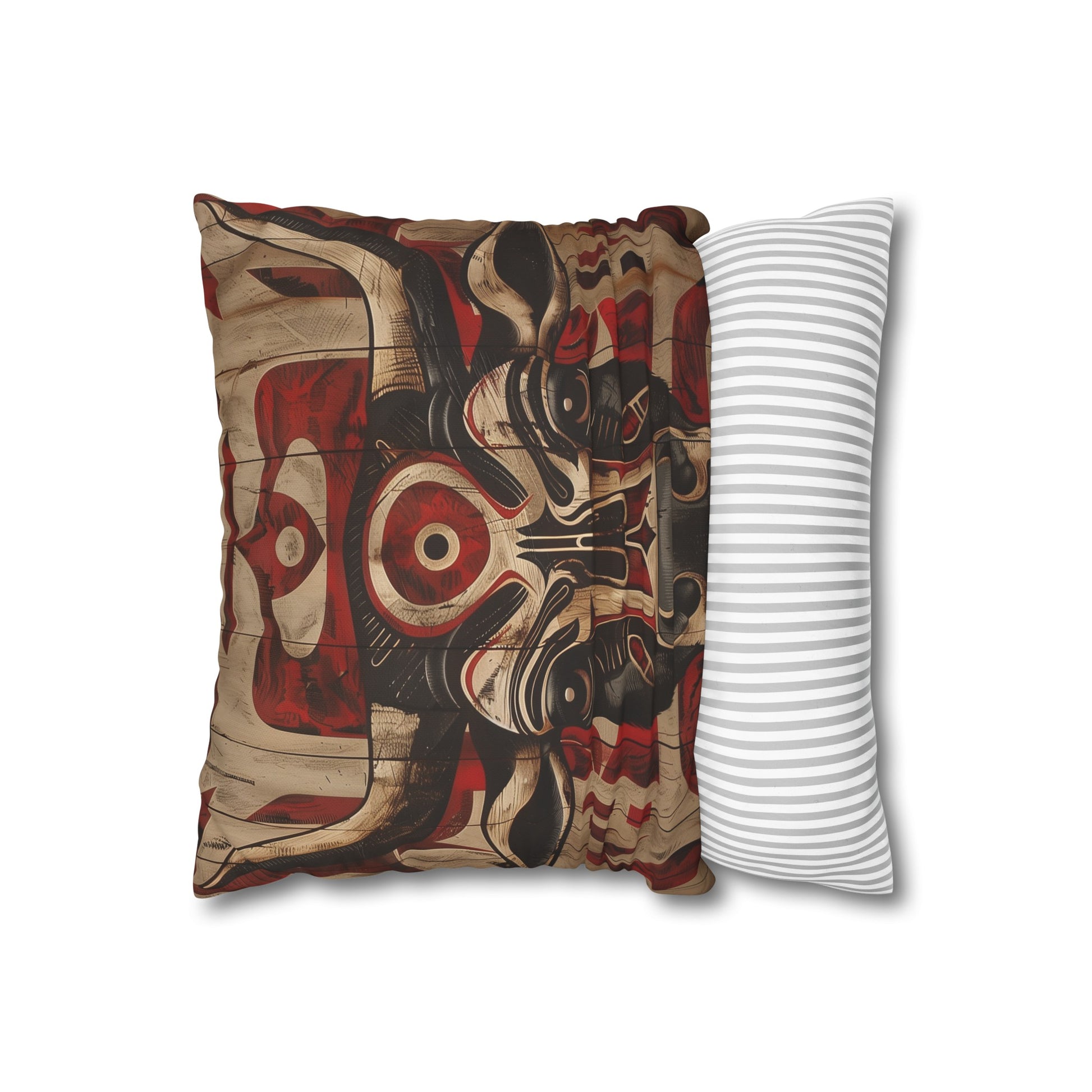 "Get cozy with our Ancient Spirits Pillowcase featuring tribal totems - high-quality, stylish, perfect for all seasons. Makes a great gift. Shop now!"