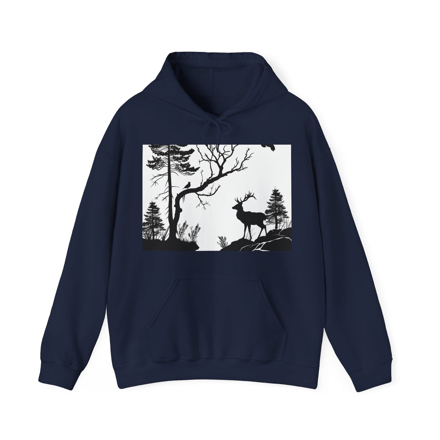 Untamed Spirit: Celebrate the Majesty of Wildlife in This Nature Silhouette Hoodie