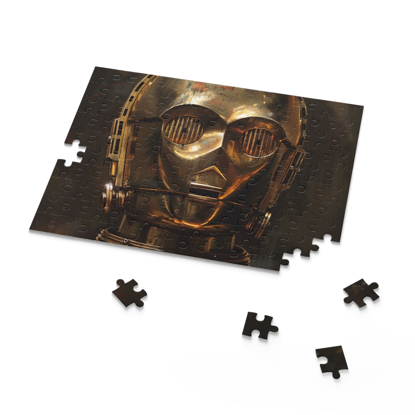 "Challenging C-3PO Star Wars jigsaw puzzle with detailed artwork and high-quality pieces, perfect for fans of the beloved droid"