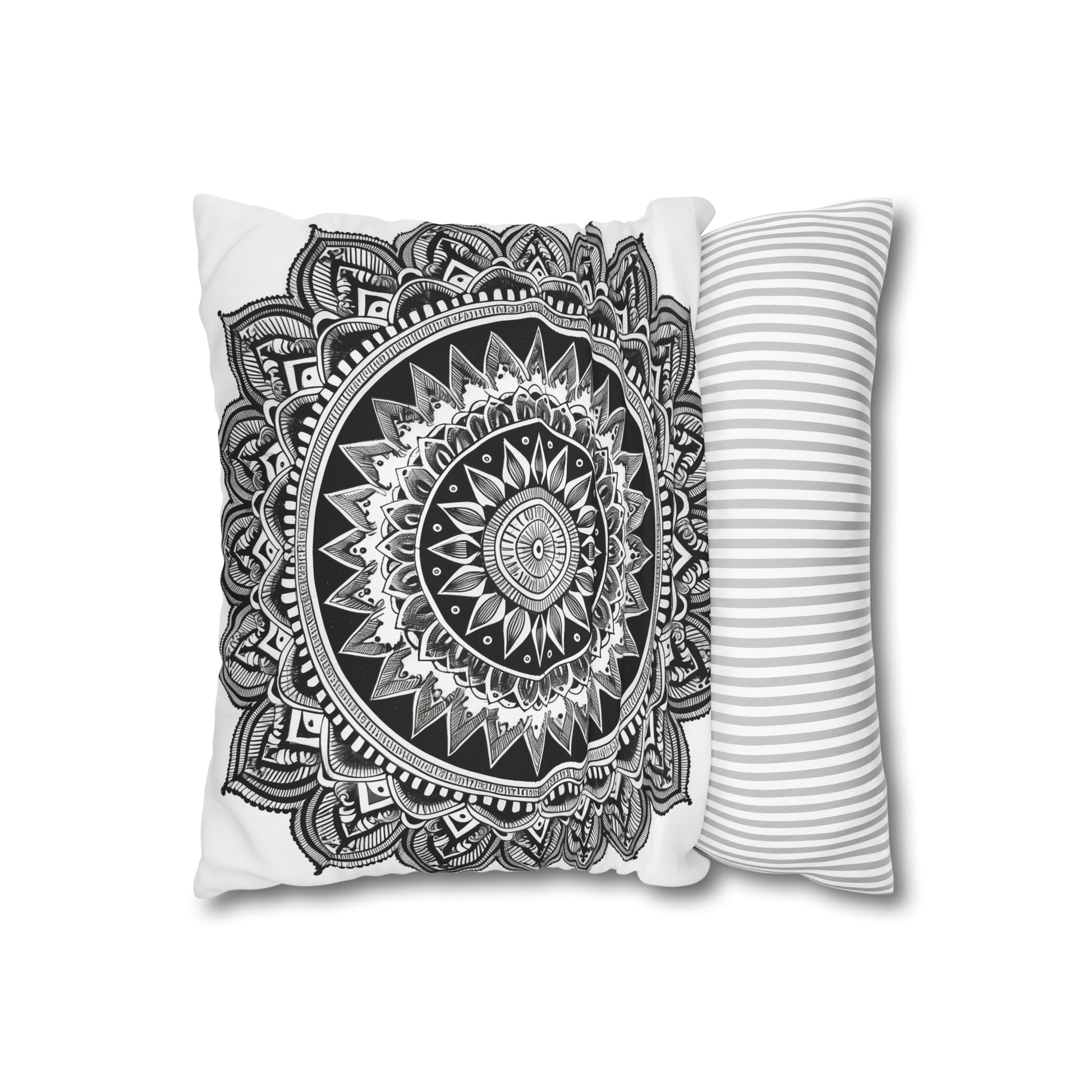 "Serene Mandala Pillowcase: High-quality, comfortable, and stylish design for all seasons. Bring peace to your sleep sanctuary with this Zen mandala pillowcase. Makes a great gift! Shop now at BenCPrints."