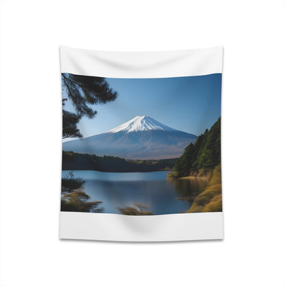 "Fuji's Majesty Mountain Tapestry - High Quality Art Piece for Home Decor and Gifts - Tranquil Japan Landscape - Available in 34" x 40" and 57" x 57" Dimensions"