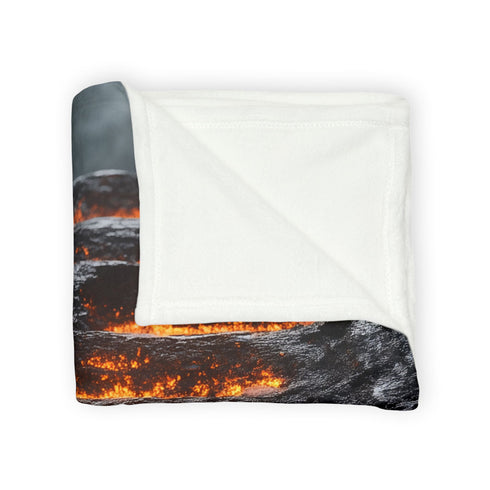 Lava Staircase in Frozen Jungle Plush Fleece Throw Blanket