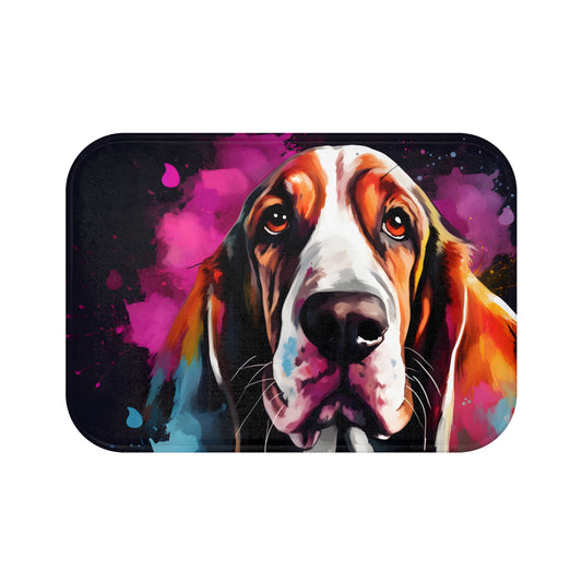 Basset Buddy Bath Mat | Bath Mats | Bath, Bathroom, Home & Living, Indoor, Sublimation | Prints with Passion