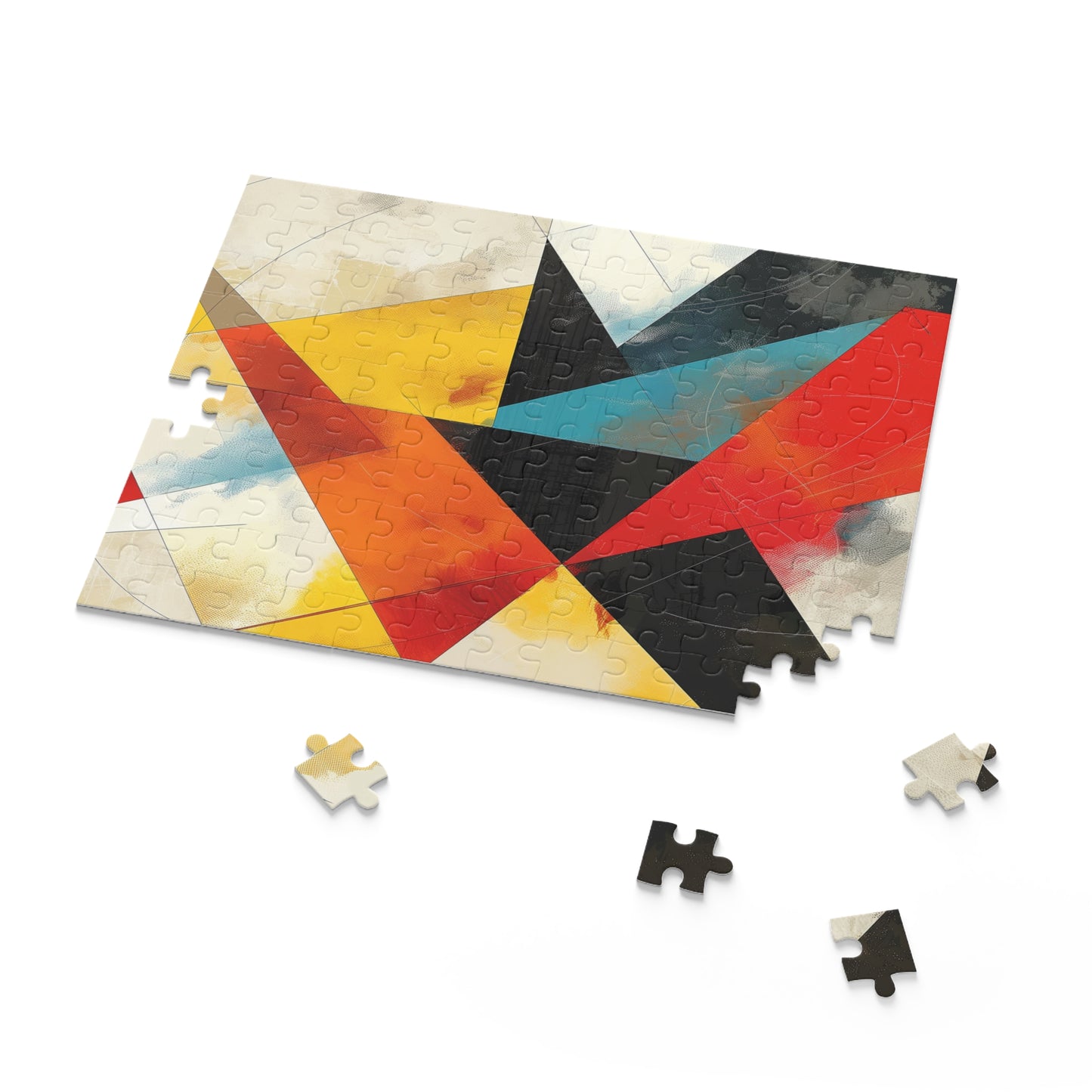 "Geometric Shapes Jigsaw Puzzle - Stimulating challenges with vibrant colors and unique designs for puzzle enthusiasts"