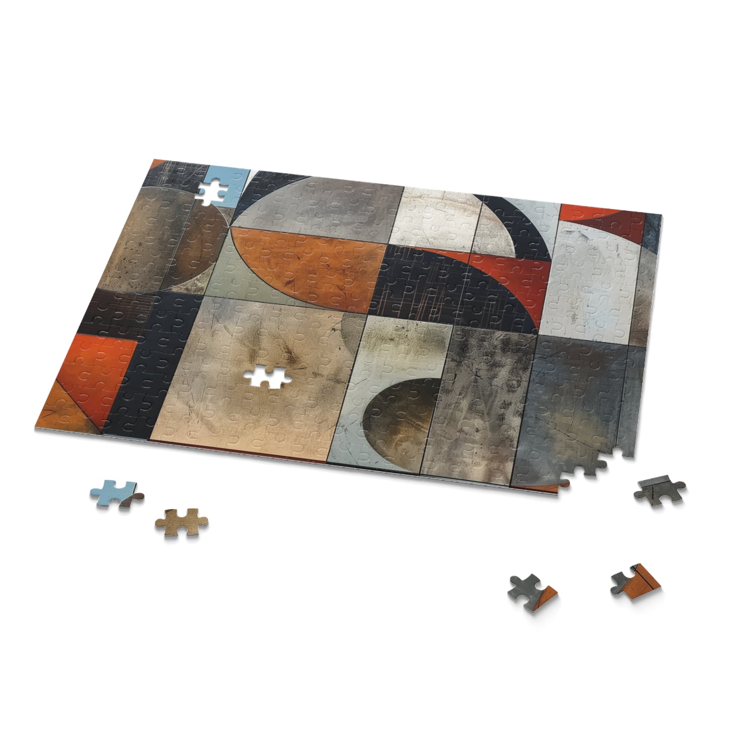 "Geometric Fusion Puzzle - Abstract shapes for brain teasers and home decor"