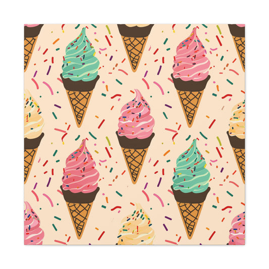 Ninja Creami Sprinkled Cone Canvas Print | Canvas | Art & Wall Decor, Canvas, Fall Picks, Hanging Hardware, Home & Living, Indoor, Top Spring Products, Valentine's Day promotion | Prints with Passion