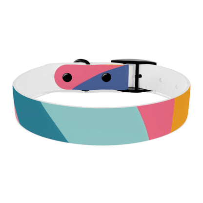 Vibrant Retro Waves Dog Collar