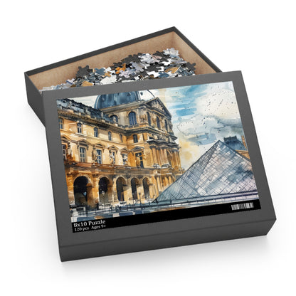 Paris Louvre Watercolor Jigsaw Puzzle