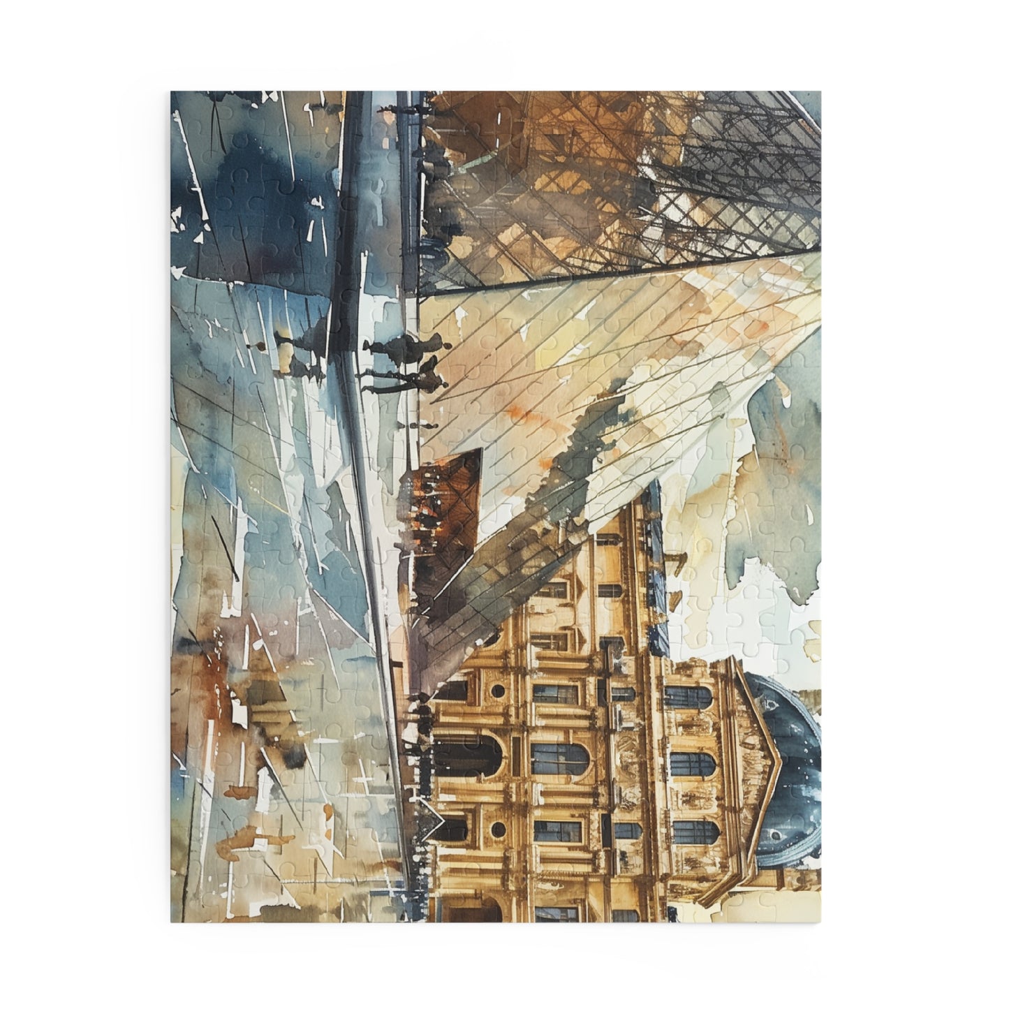 Paris Louvre Watercolor Jigsaw Puzzle