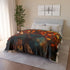 Tree with Planets Growing as Fruit — Plush Fleece Throw Blanket — Product Detail View 12