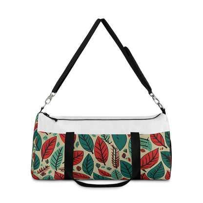 Modern Green Leaf Duffel Bag