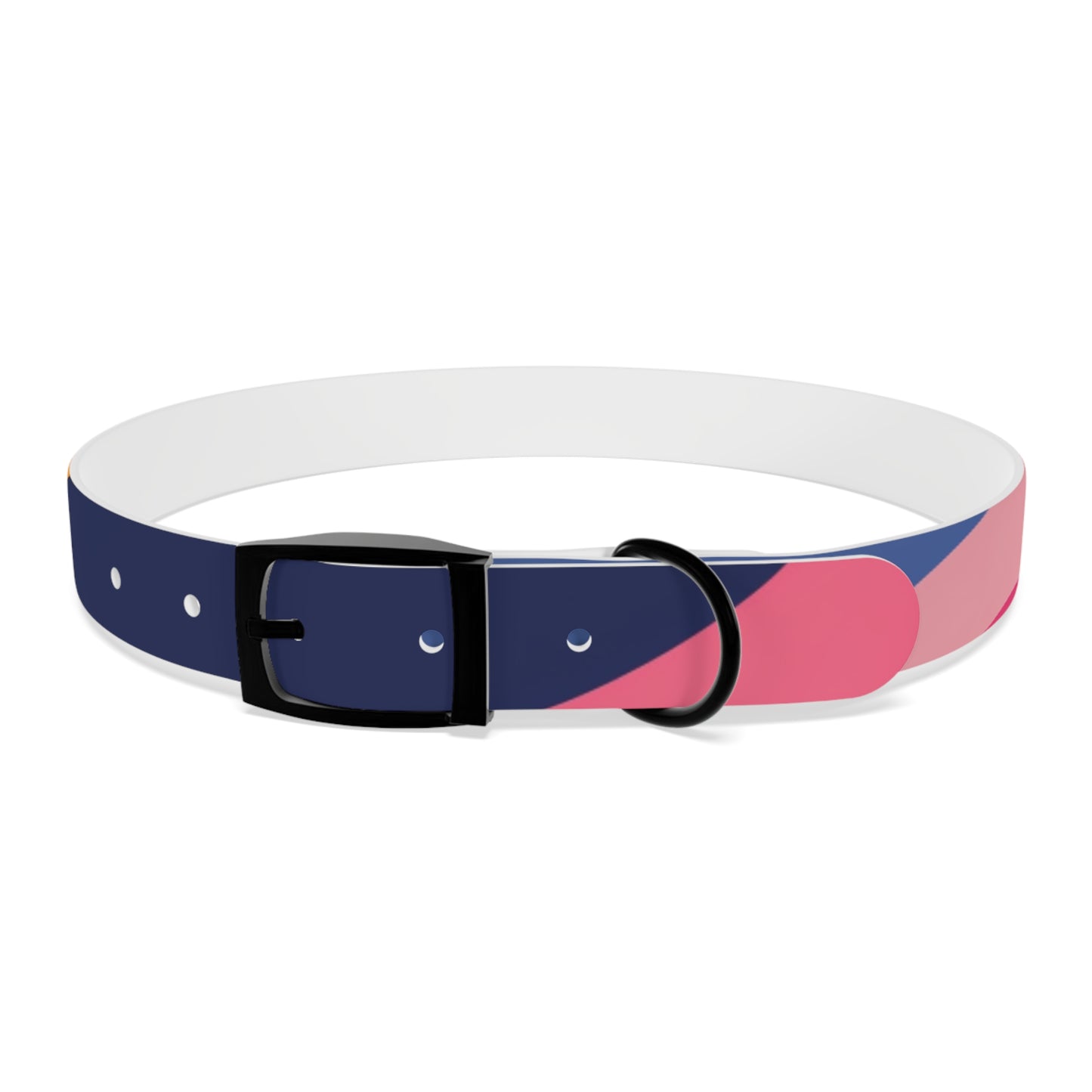 Vibrant Retro Waves Dog Collar