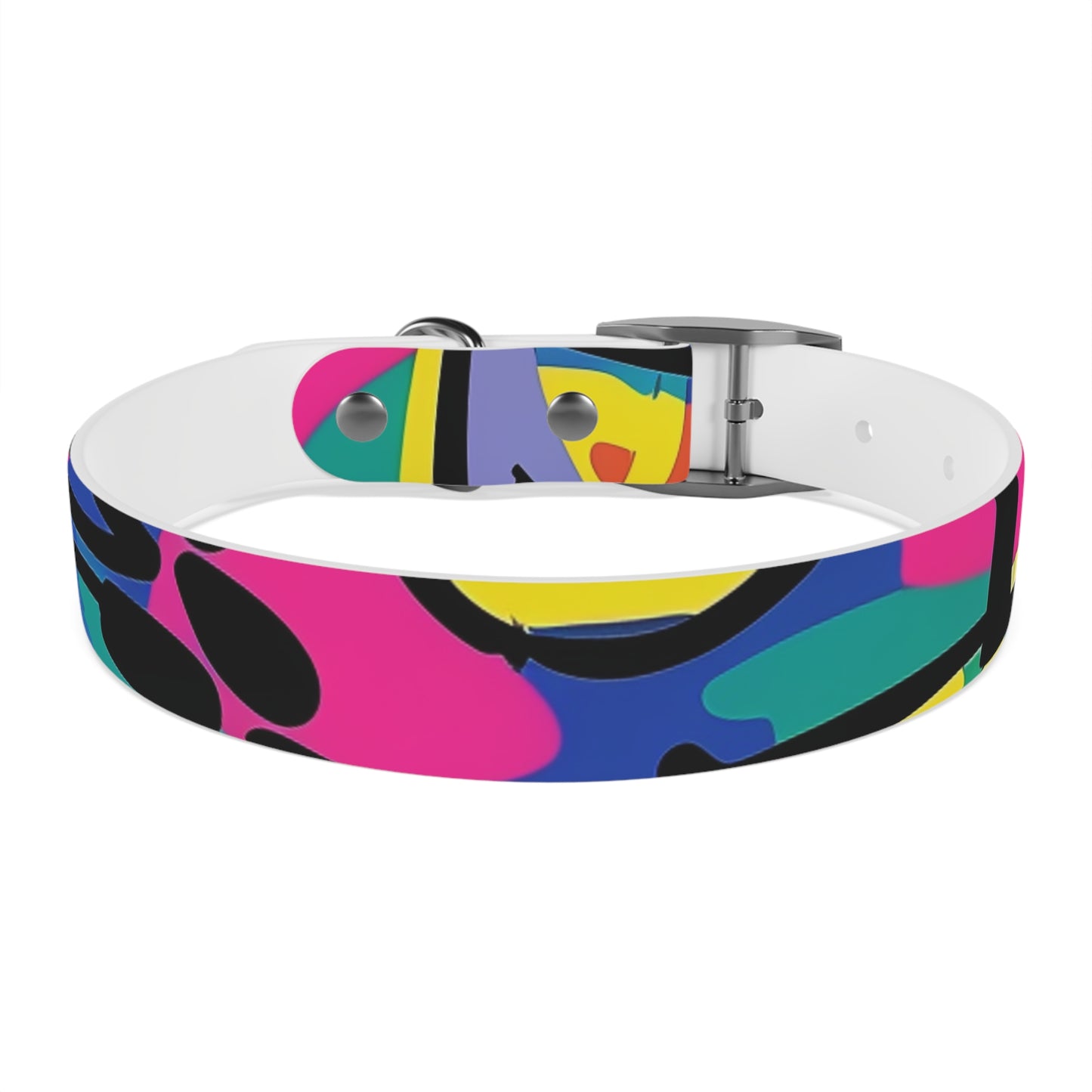 Neon Graffiti Dog Collar: Urban Chic