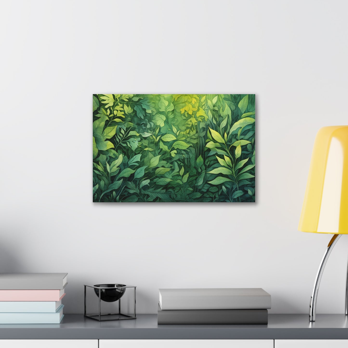 Summer Foliage Watercolor Canvas Print