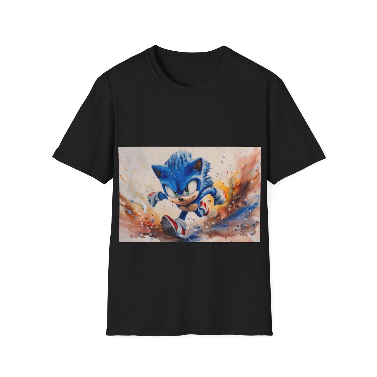 Sonic Watercolor Tee: A Speedy Splash