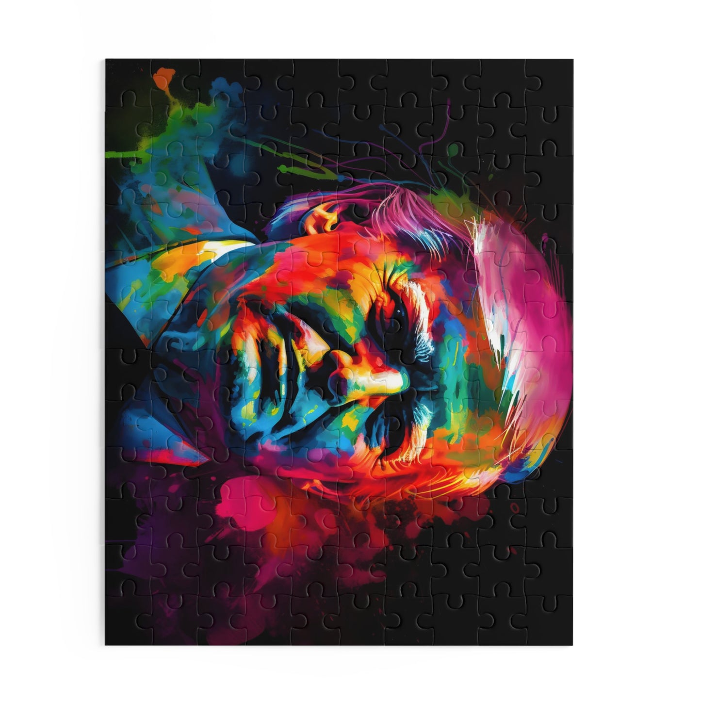 Trump Neon Watercolor Puzzle