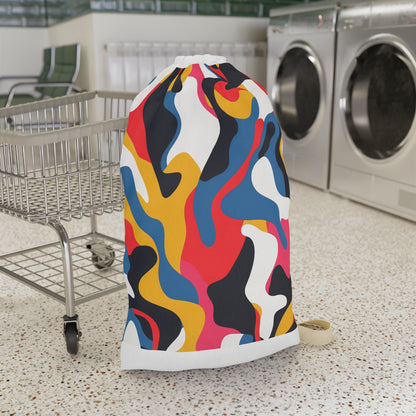 Bright and bold abstract seamless pattern laundry bag for contemporary style and color pop