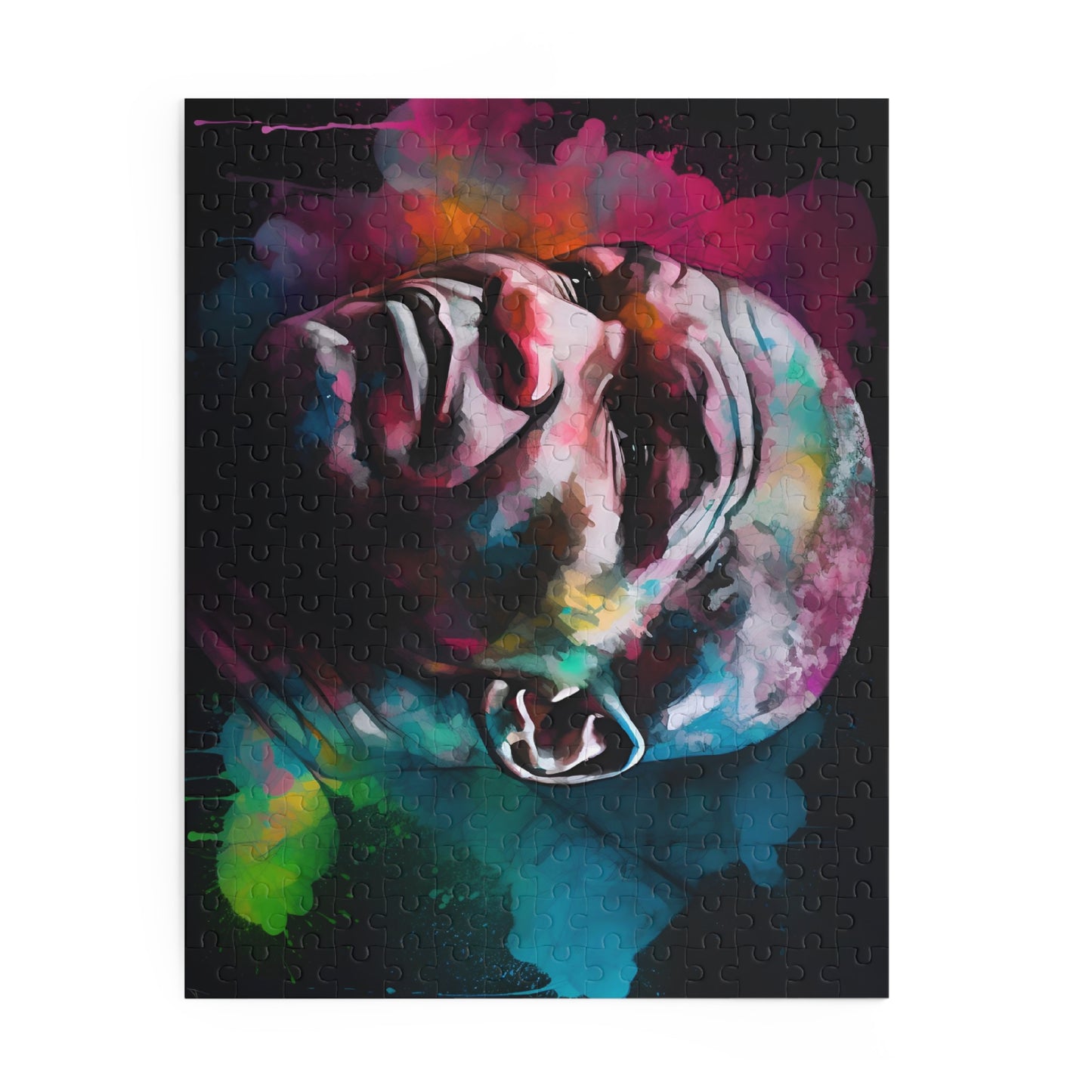 Tyson Watercolor Neon Jigsaw Puzzle