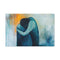 A Person Hugging Themselves Finding Comfort Within Stretched Canvas Wall Art