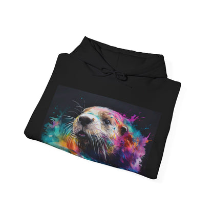 Smiling Otter Watercolor Hoodie