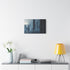 Data Towers Rising from Dark Sea — Canvas Wall Art — Kiln-Dried Pine Frame & Ready-to-Hang Back View