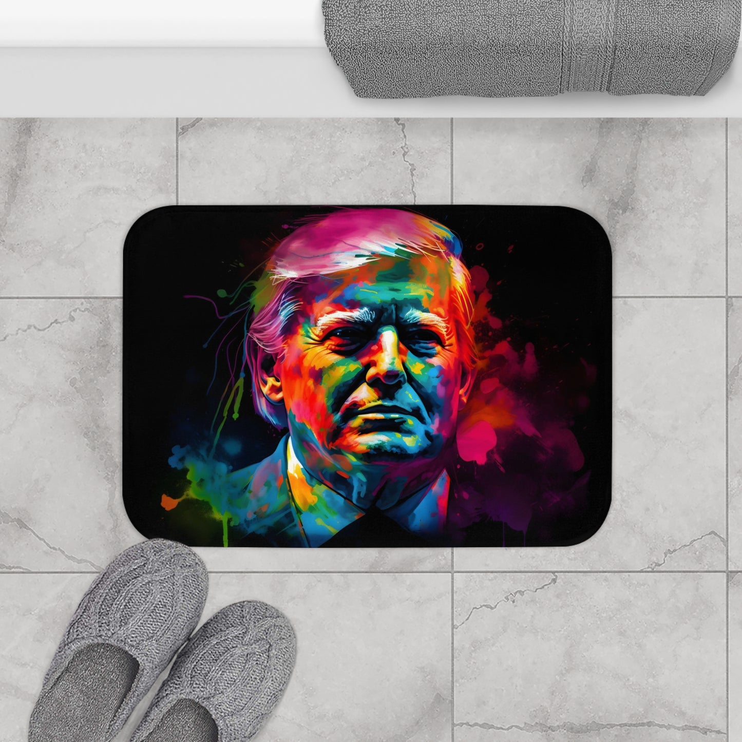 Donald Trump Mat : Bath Mat of the 45th President of the USA | Bath Mats | Bath, Bathroom, Home & Living, Indoor, Sublimation | Prints with Passion