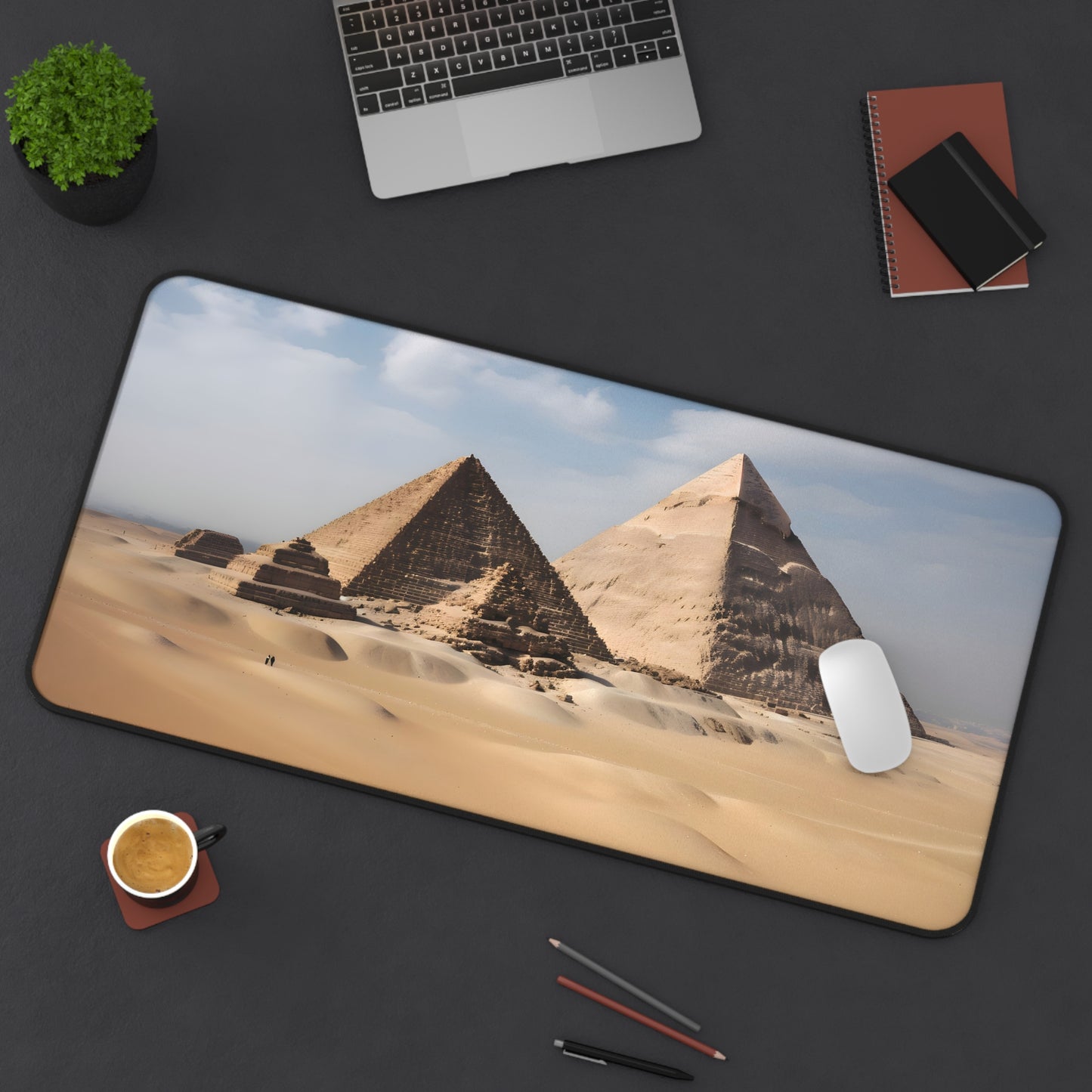 Giza Pyramid Desk Mat | Desk Mat | Accessories, Back-to-School, Desk, Fall Bestsellers, Home & Living, Mouse pad, Mouse Pads, Mousepad, Seasonal Picks, Stationery, TikTok | Prints with Passion