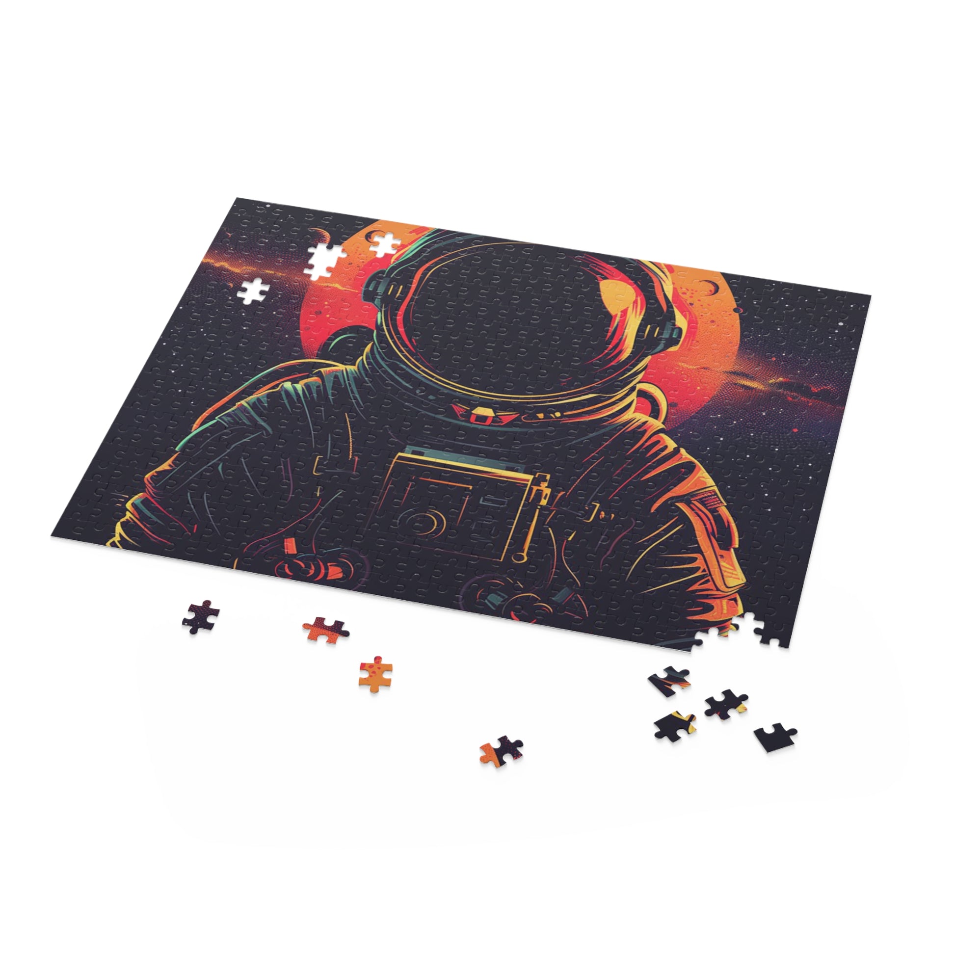 Space Explorer Jigsaw Puzzle - Astronaut in Outer Space - Cosmic adventure for space lovers and puzzle enthusiasts.