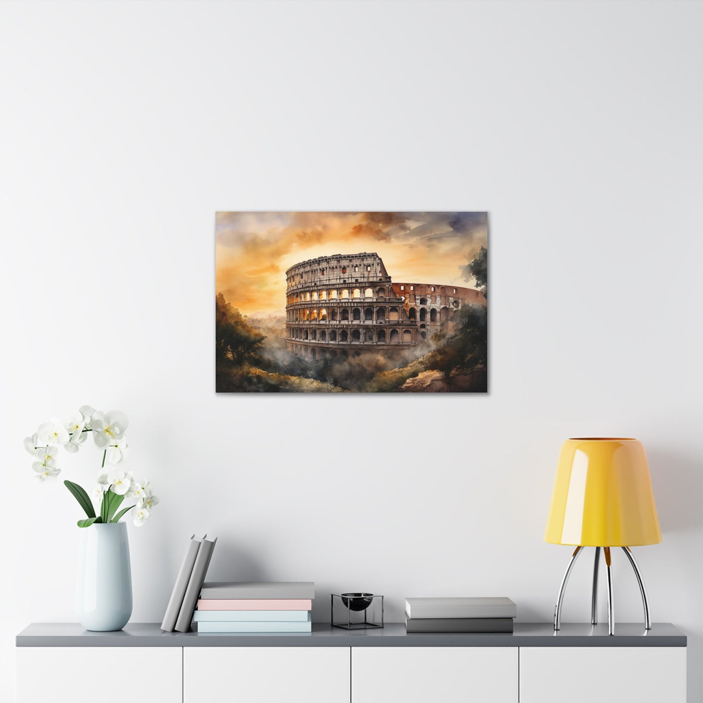 Sunset Colosseum Canvas Print