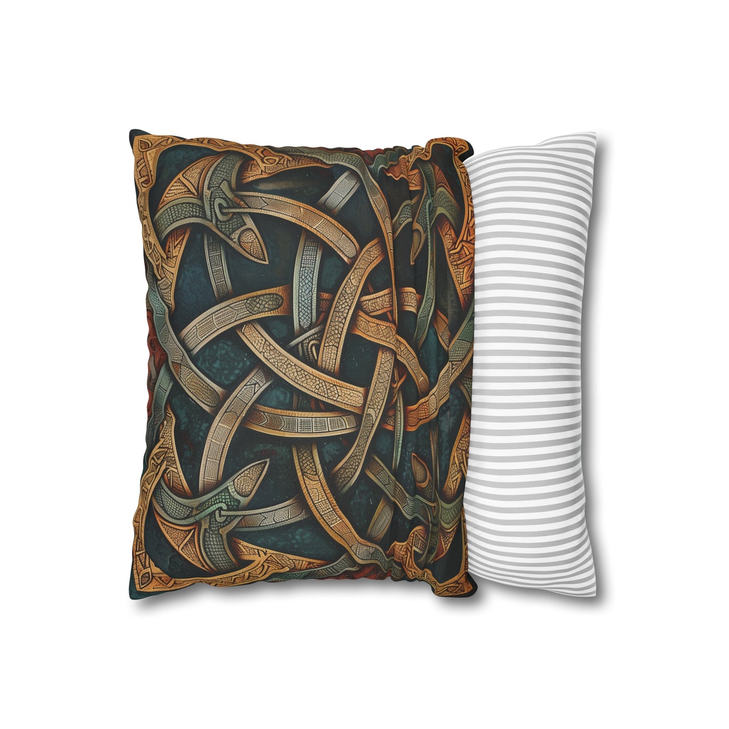 "High-quality Celtic Knot Pillowcase - Stylish design symbolizing eternity, loyalty, and interconnectedness. Perfect for all seasons."