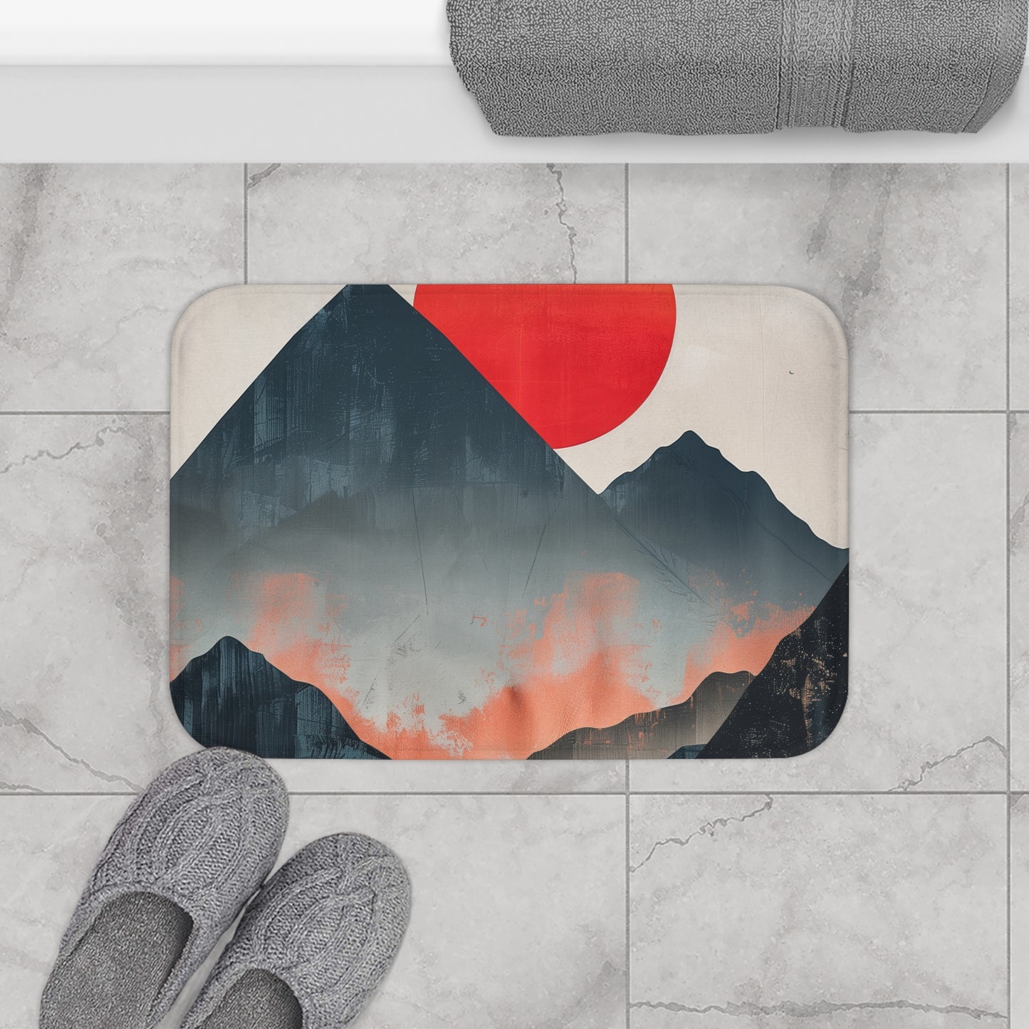 Peak Sunrise Bath Mat | Bath Mats | Bath, Bathroom, Home & Living, Indoor, Sublimation | Prints with Passion