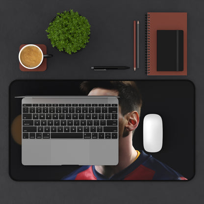 Lionel Messi Soccer Desk Mat - Stylish workspace upgrade inspired by the legendary footballer.