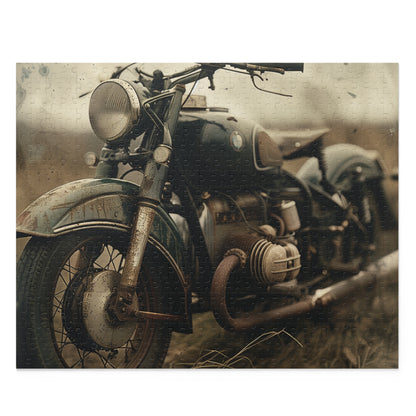 "Vintage Motorcycle Fun Puzzle - Perfect gift for motorbike enthusiasts, piece together a classic scene for hours of entertainment and nostalgia"