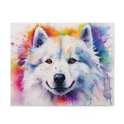 Adorable Samoyed Puzzle Fun