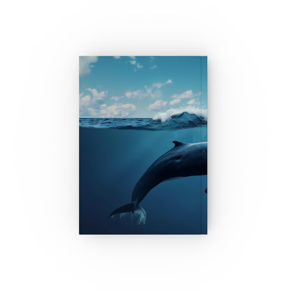 "Ocean Depths Whale Journal - Serene design for reflection and exploration, high-quality and stylish, perfect for all seasons. Makes a great gift!"