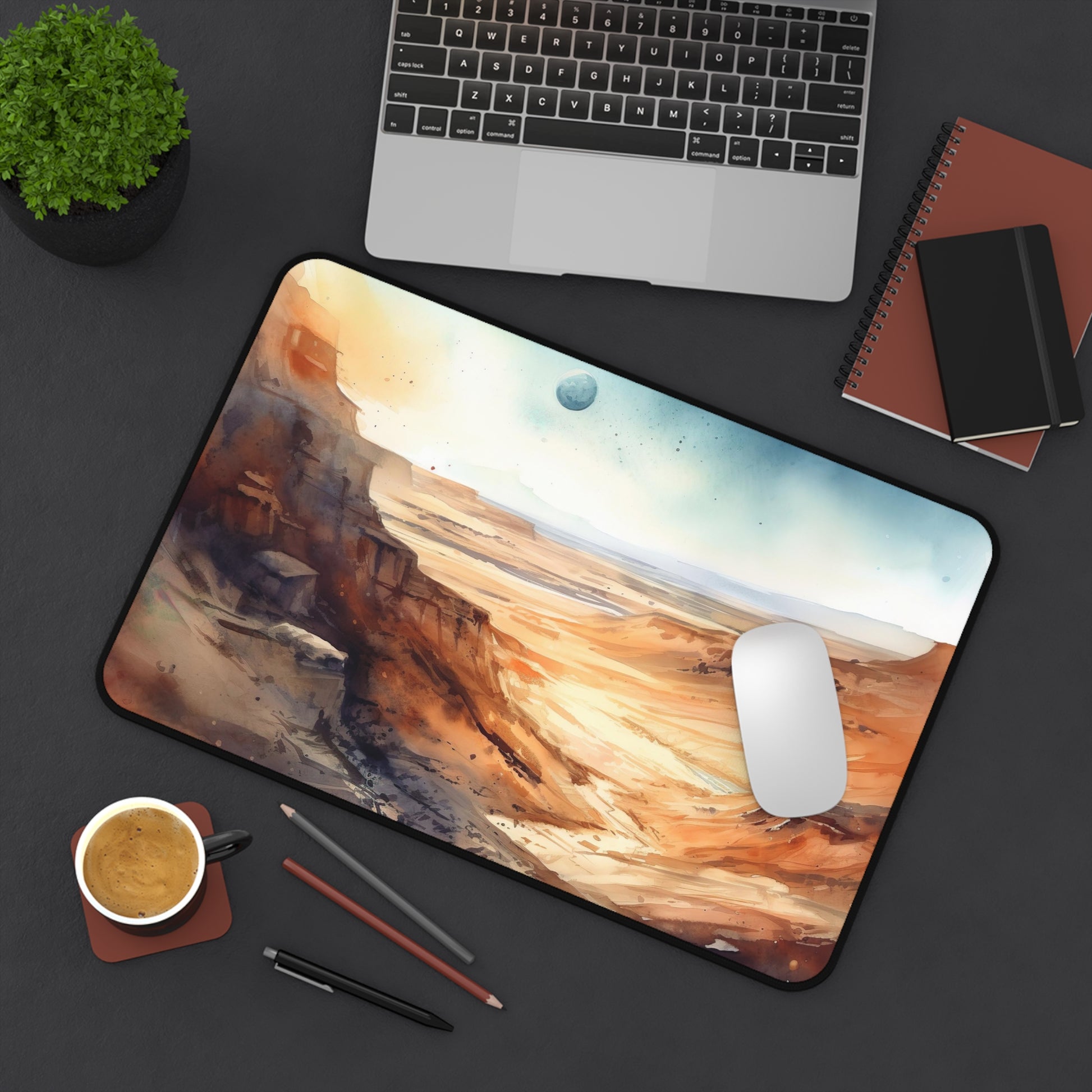 Baron Desert Desk Mat - Earth tone desk accessory for stylish workspace.