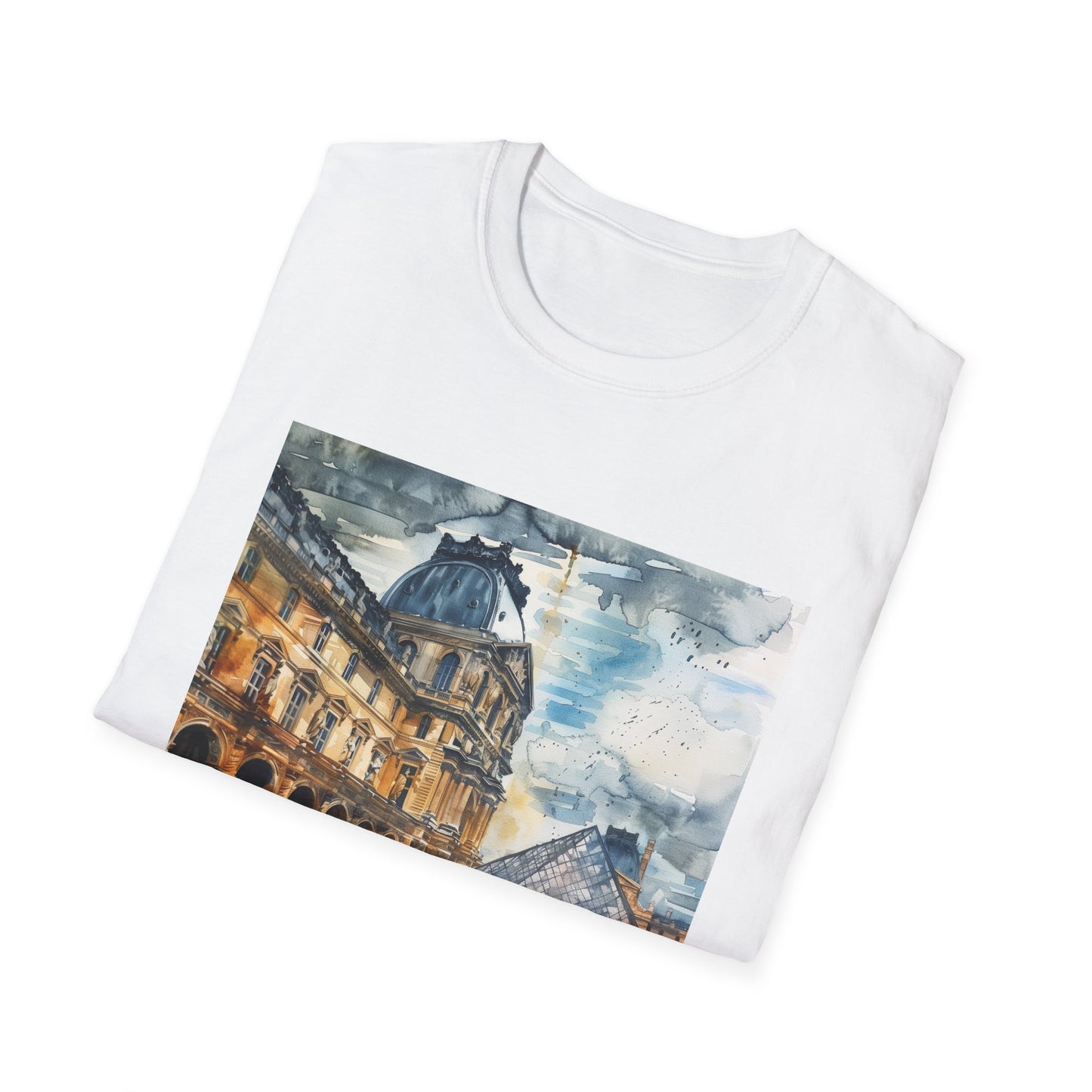 ## The Louvre in Watercolor: A Parisian Dream on a T-shirt