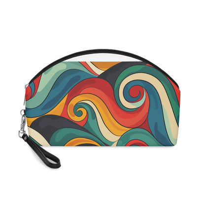 Retro Waves Makeup Bag: Vibrant & Seamless | Makeup Bag | Accessories, All Over Print, AOP, Cosmetics, Pouches, Sublimation, Travel Accessories, With zipper | Prints with Passion