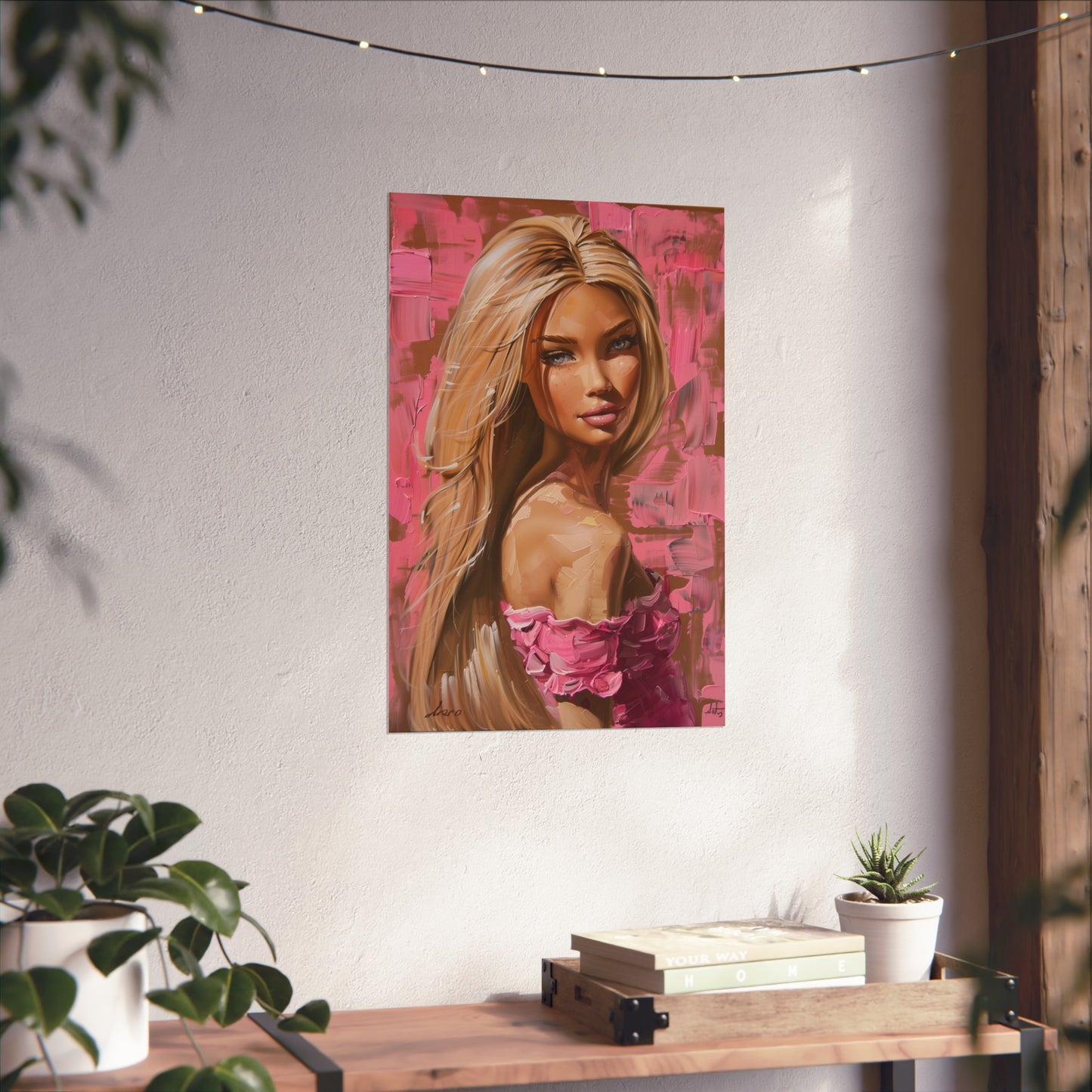 and endless possibilities with this captivating Barbie Painting Poster. Witness the iconic doll trade her glamorous outfits for a paintbrush