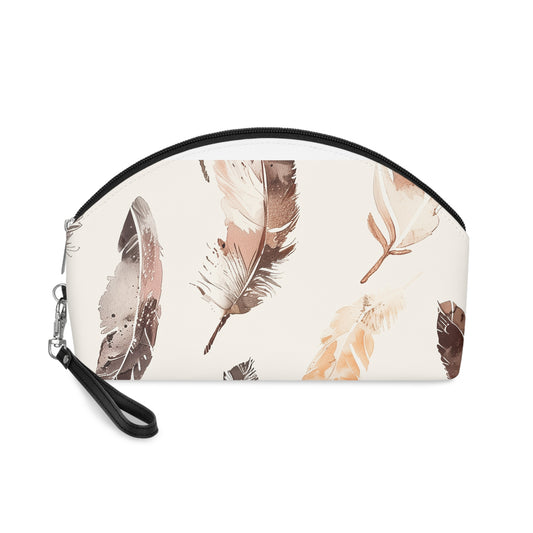 Boho Feathers Makeup Bag: Boho Chic Beauty Essential | Makeup Bag | Accessories, All Over Print, AOP, Cosmetics, Pouches, Sublimation, Travel Accessories, With zipper | Prints with Passion