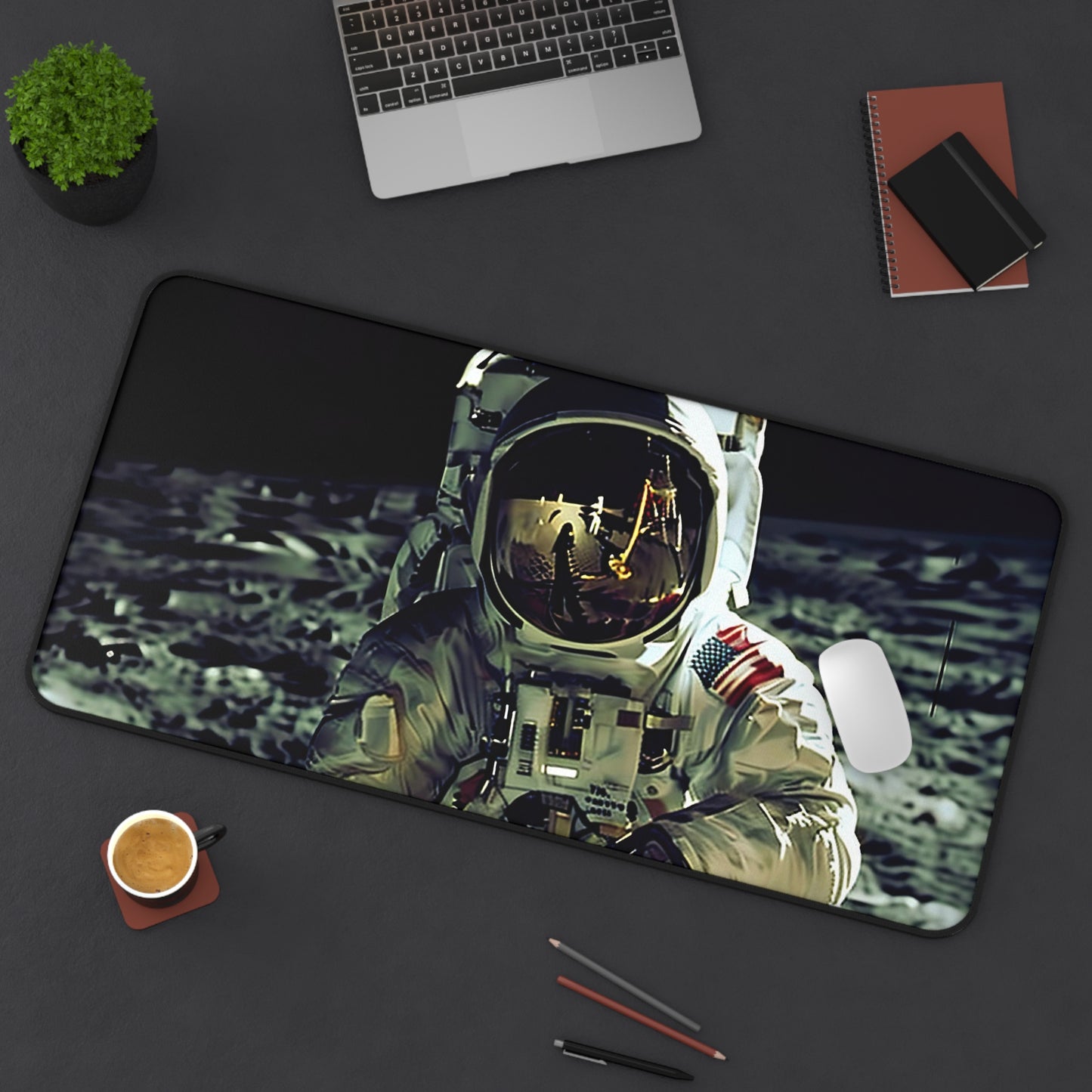 Spaceman Adventure Desk Mat | Desk Mat | Accessories, Back-to-School, Desk, Fall Bestsellers, Home & Living, Mouse pad, Mouse Pads, Mousepad, Seasonal Picks, Stationery, TikTok | Prints with Passion