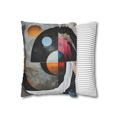 "Abstract Geometry Pillowcase - Modern Art Design for Stylish Bedroom Decor"