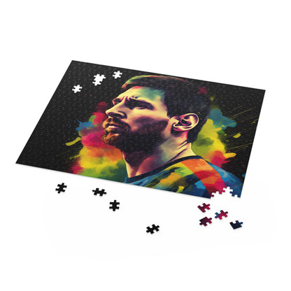 Messi Watercolor Neon Puzzle